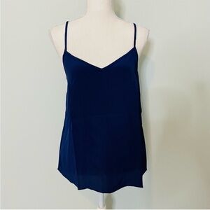 Lilly Pulitzer Shirt True Navy Dusk Top Silk Tank Top Blouse Size Small NEW